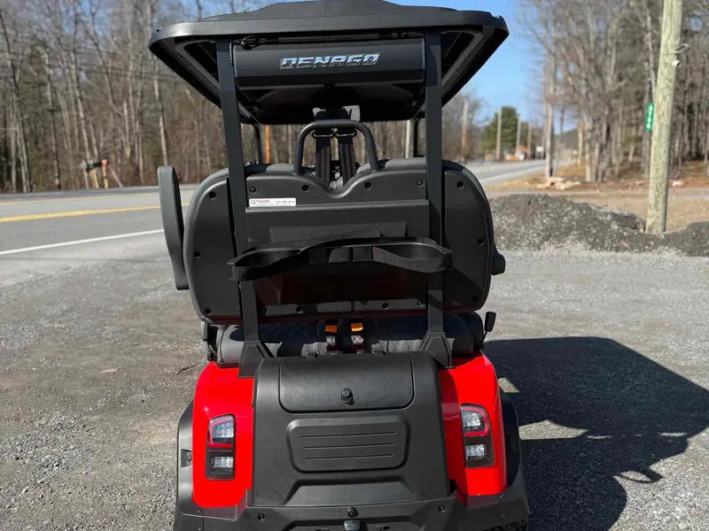New red electric 2026 Denago Rover XL lifted golf cart for sale in Long Pond, PA — photo 4