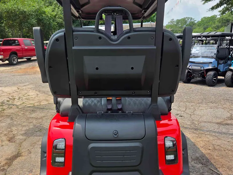 New scarlet electric 2026 Denago Rover XL lifted golf cart for sale in Raleigh, NC — photo 4