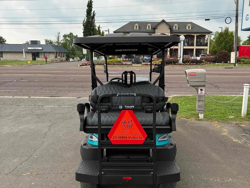 New aqua electric 2026 Denago Rover XL6 lifted golf cart for sale in Hatfield, PA — photo 4