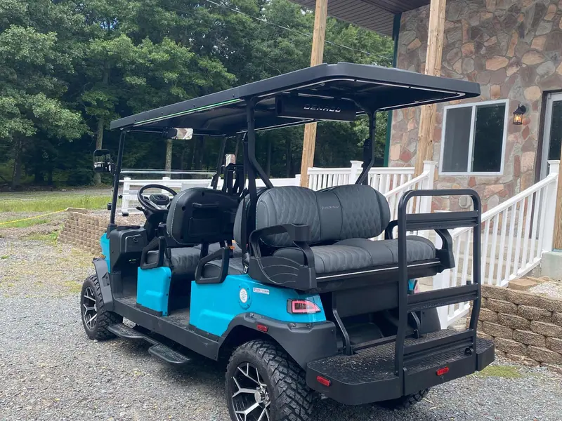 New aqua electric 2026 Denago Rover XL6 lifted golf cart for sale in Long Pond, PA — photo 3