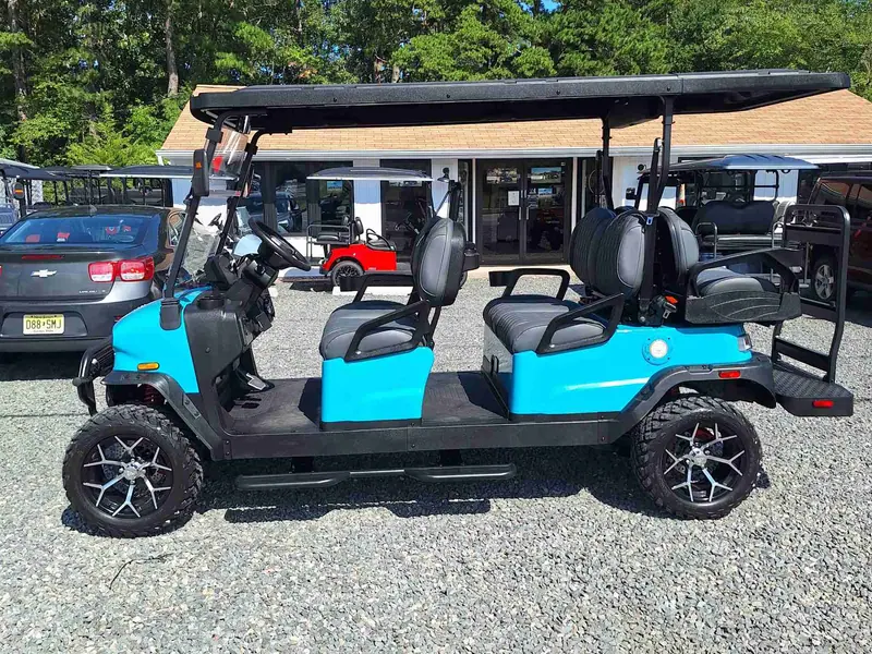 New aqua electric 2026 Denago Rover XL6 lifted golf cart for sale in Waretown, NJ — photo 2