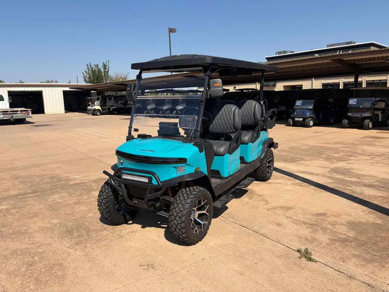 New aqua electric 2026 Denago Rover XL6 lifted golf cart for sale in Wichita Falls, TX — photo 2
