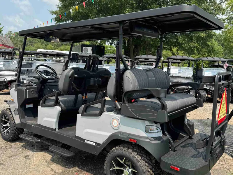 New gray electric 2025 Denago Rover XL6 lifted golf cart for sale in Raleigh, NC — photo 3