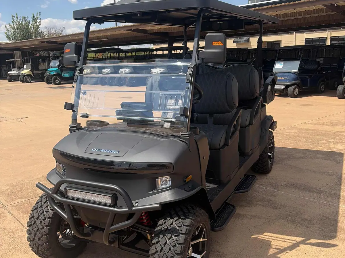 New matte black electric 2026 Denago Rover XL6 lifted golf cart for sale in Wichita Falls, TX