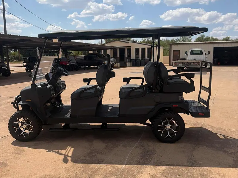 New matte black electric 2026 Denago Rover XL6 lifted golf cart for sale in Wichita Falls, TX — photo 2