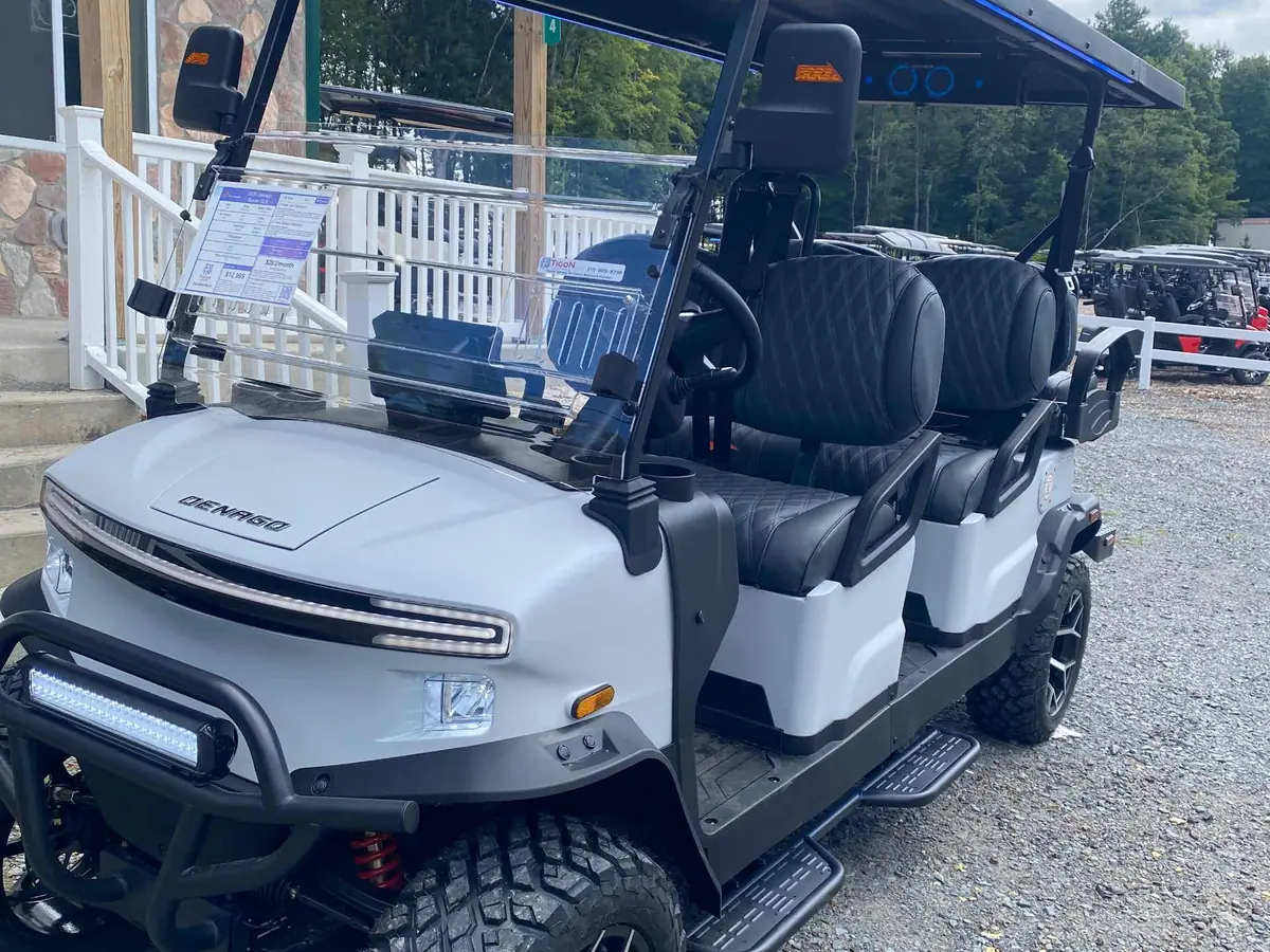 New matte white electric 2026 Denago Rover XL6 lifted golf cart for sale in Long Pond, PA