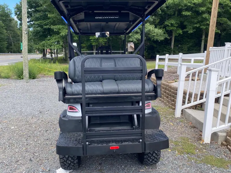 New matte white electric 2026 Denago Rover XL6 lifted golf cart for sale in Long Pond, PA — photo 4