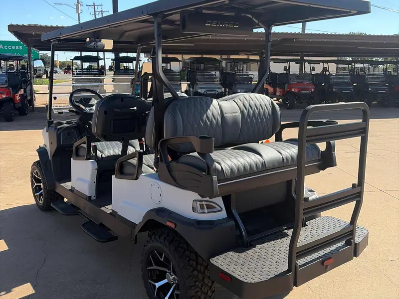 New matte white electric 2026 Denago Rover XL6 lifted golf cart for sale in Wichita Falls, TX — photo 3