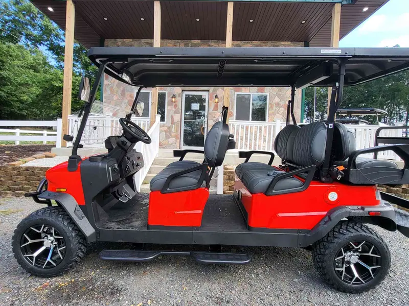 New scarlet electric 2026 Denago Rover XL6 lifted golf cart for sale in Long Pond, PA — photo 2