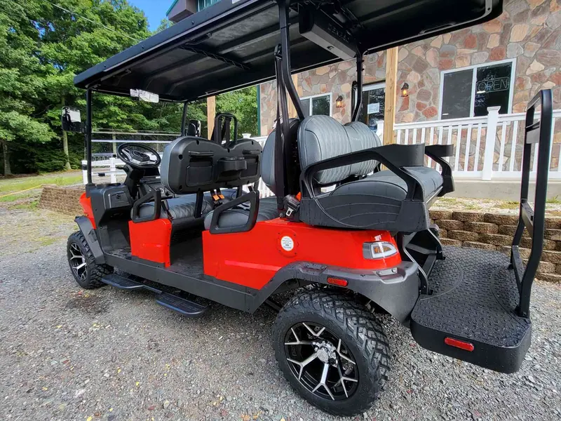 New scarlet electric 2026 Denago Rover XL6 lifted golf cart for sale in Long Pond, PA — photo 3