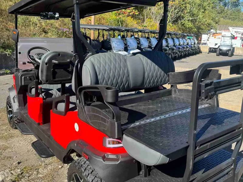 New scarlet electric 2026 Denago Rover XL6 lifted golf cart for sale in Scranton, PA — photo 3