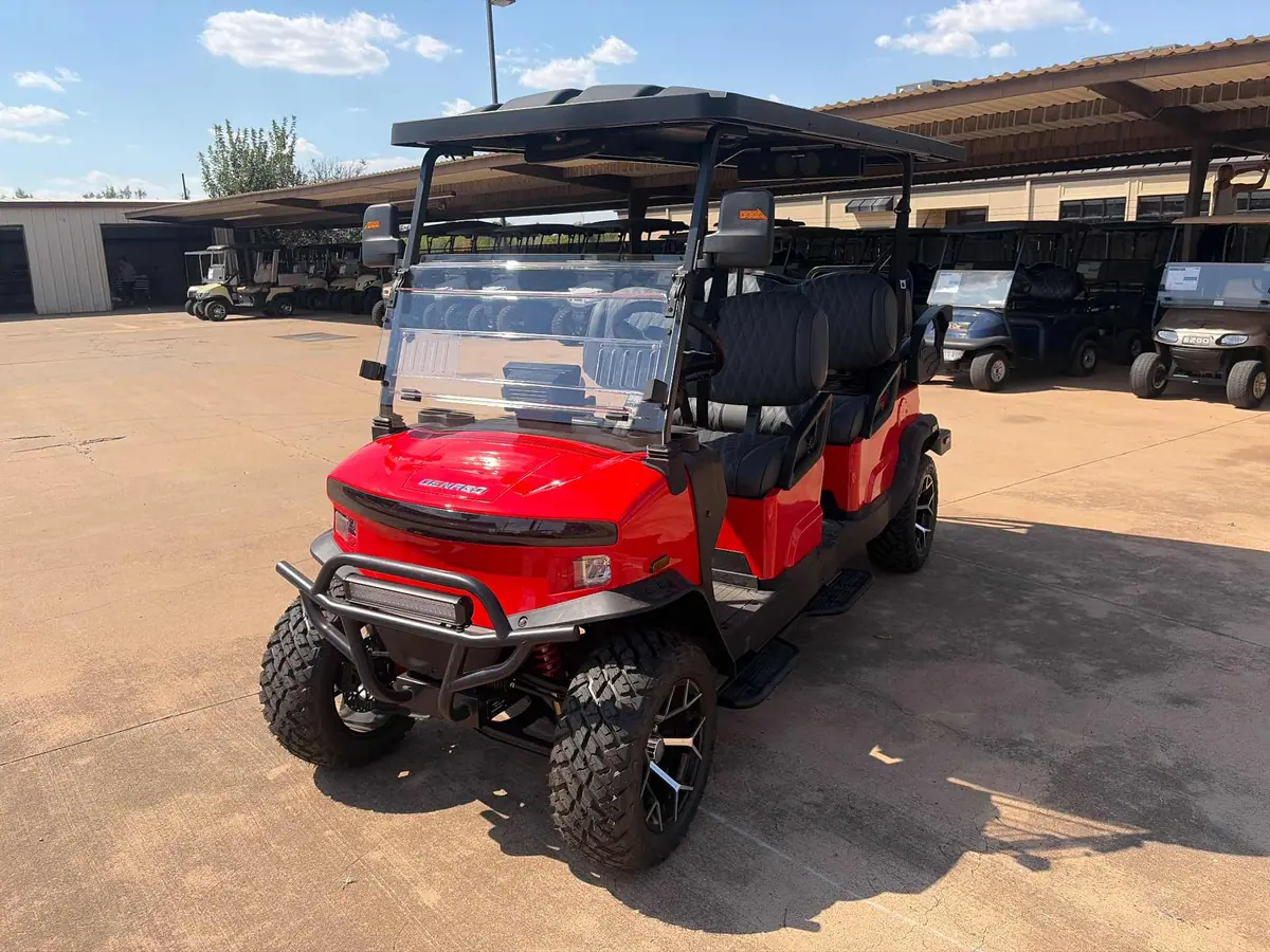 New scarlet electric 2026 Denago Rover XL6 lifted golf cart for sale in Wichita Falls, TX