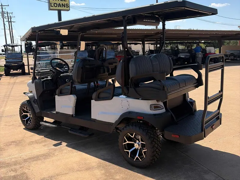 New white electric 2026 Denago Rover XL6 lifted golf cart for sale in Wichita Falls, TX — photo 3