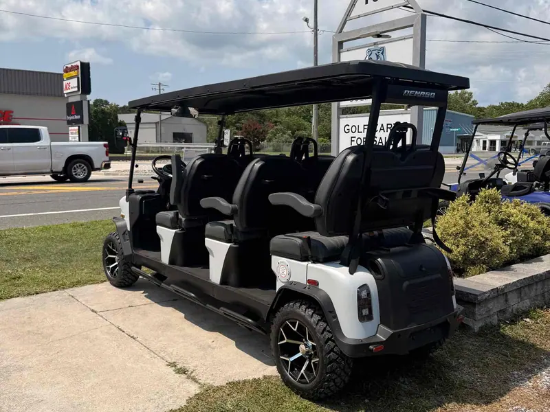 New matte white electric 2026 Denago Rover XXL lifted golf cart for sale in Ocean View, NJ — photo 3