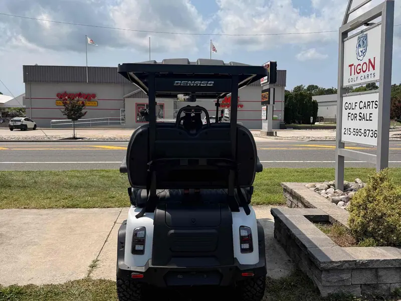 New matte white electric 2026 Denago Rover XXL lifted golf cart for sale in Ocean View, NJ — photo 4