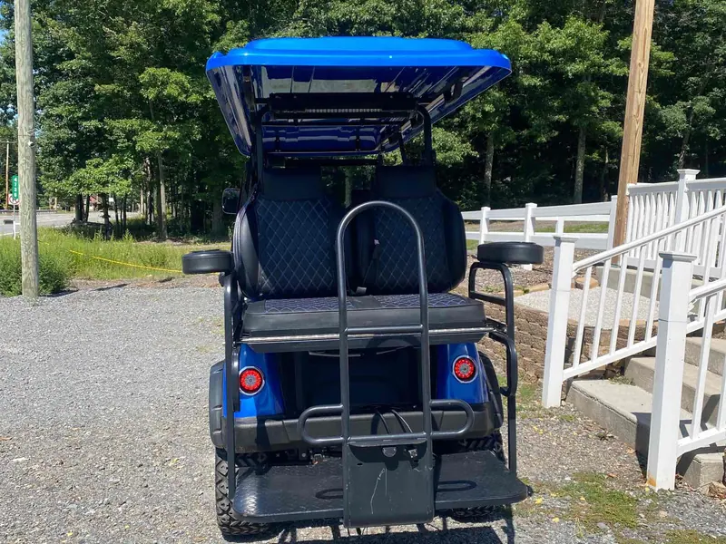 New light blue electric 2023 Epic E60L lifted golf cart for sale in Long Pond, PA — photo 4
