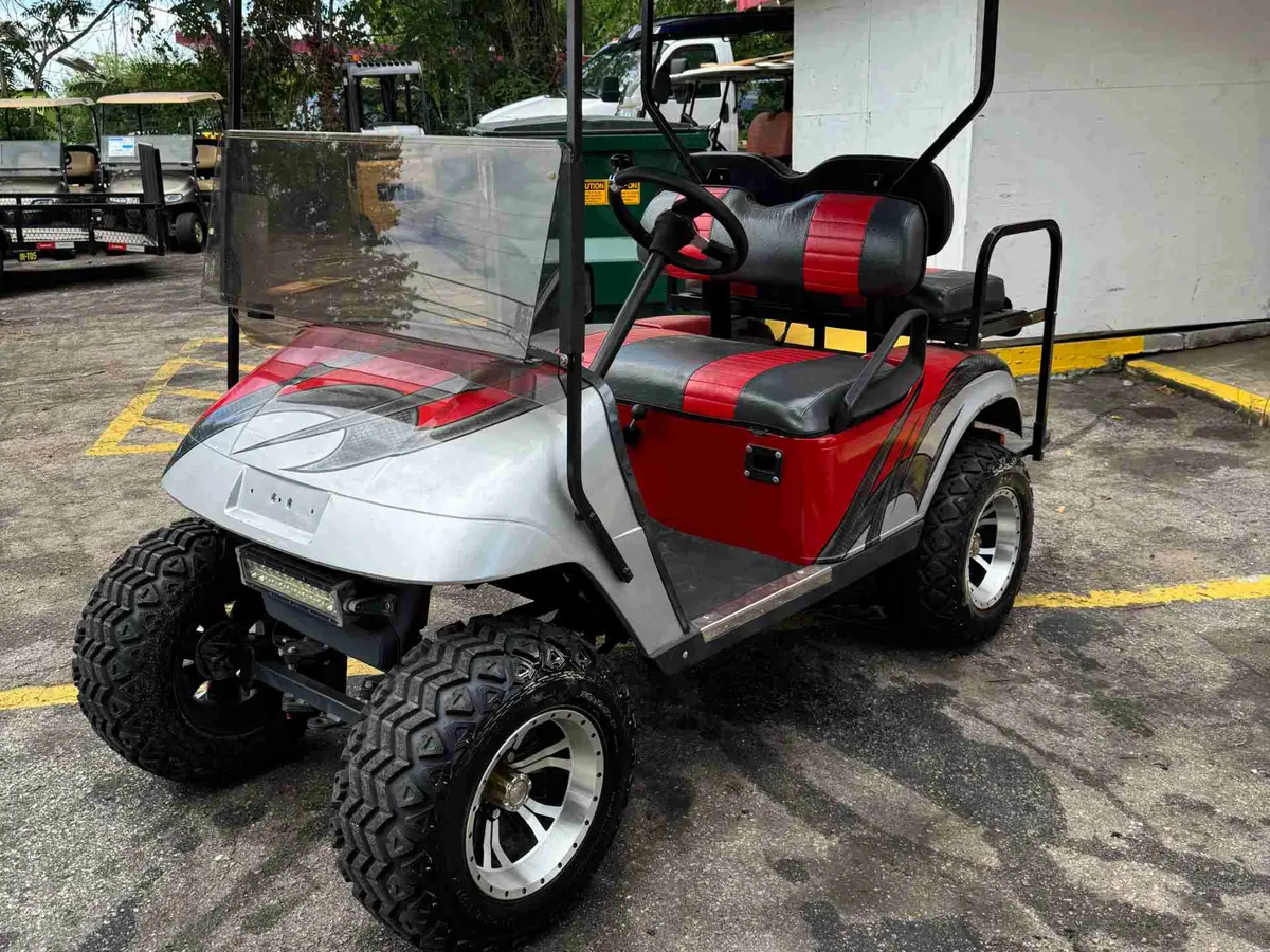 Used red electric 1999 EZGO Other lifted golf cart for sale in Raleigh, NC
