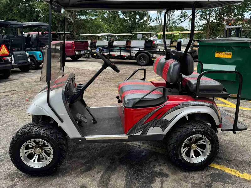 Used red electric 1999 EZGO Other lifted golf cart for sale in Raleigh, NC — photo 2