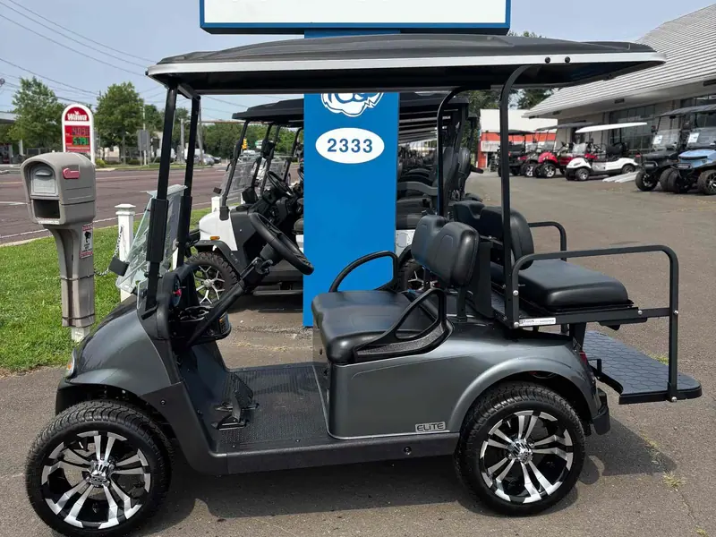 Used black electric 2021 EZGO RXV golf cart for sale in Hatfield, PA — photo 2