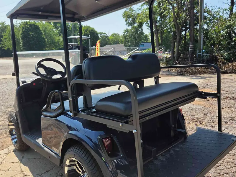 Used blue electric 2021 EZGO RXV golf cart for sale in Raleigh, NC — photo 4