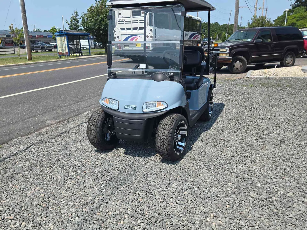 Used blue electric 2021 EZGO RXV golf cart for sale in Waretown, NJ
