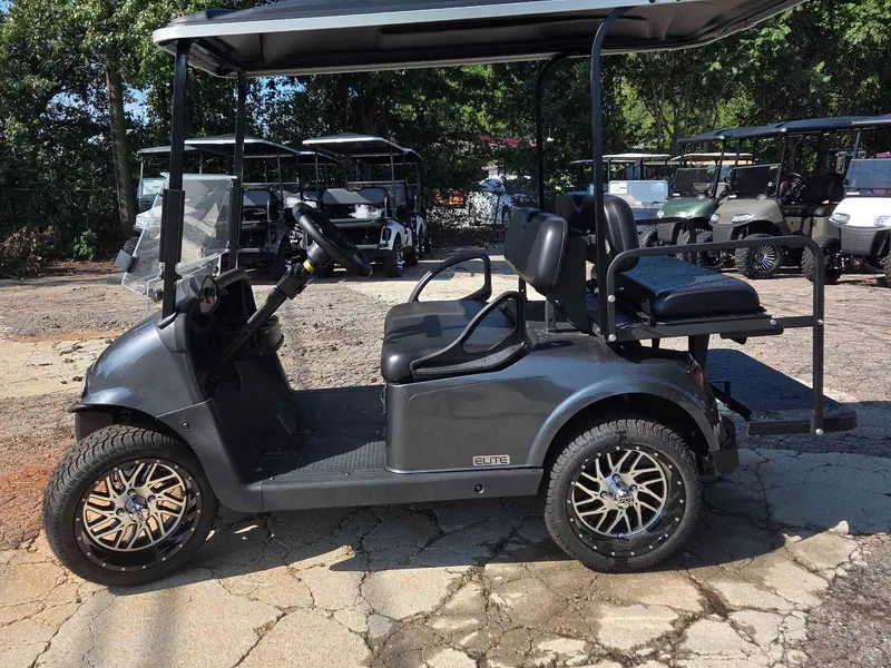 Used gray electric 2021 EZGO RXV golf cart for sale in Raleigh, NC — photo 2
