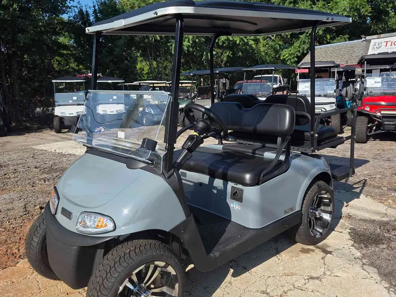 Used gray electric 2021 EZGO RXV golf cart for sale in Raleigh, NC — photo 2