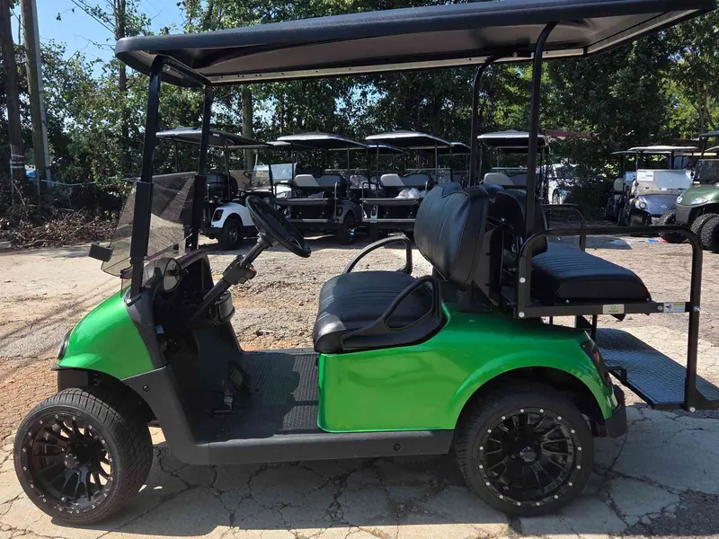 Used green electric 2021 EZGO RXV golf cart for sale in Raleigh, NC — photo 3