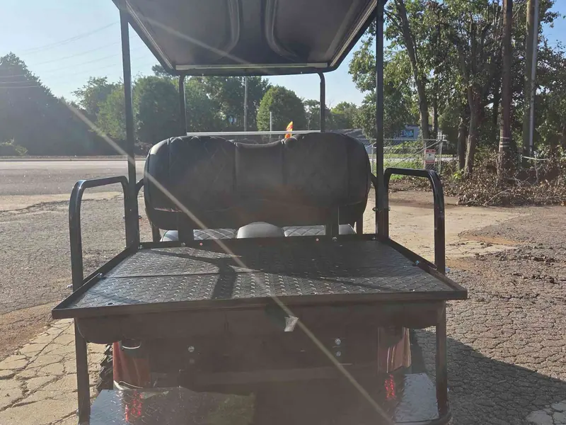 Used red electric 2021 EZGO RXV lifted golf cart for sale in Raleigh, NC — photo 5