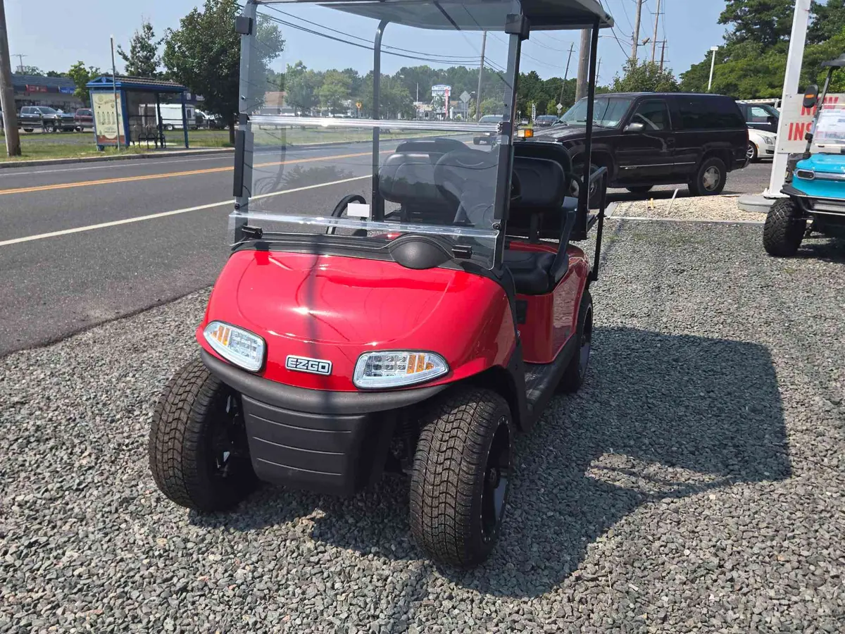 Used red electric 2021 EZGO RXV golf cart for sale in Waretown, NJ