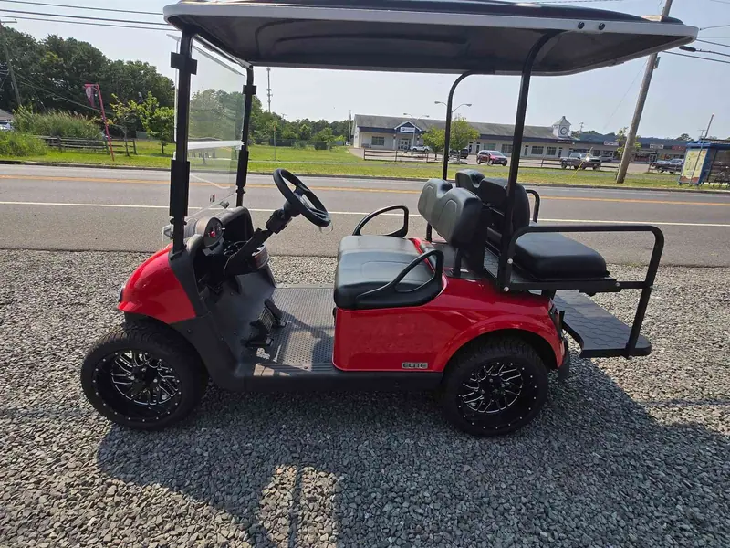 Used red electric 2021 EZGO RXV golf cart for sale in Waretown, NJ — photo 2
