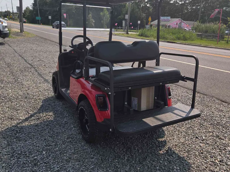 Used red electric 2021 EZGO RXV golf cart for sale in Waretown, NJ — photo 3
