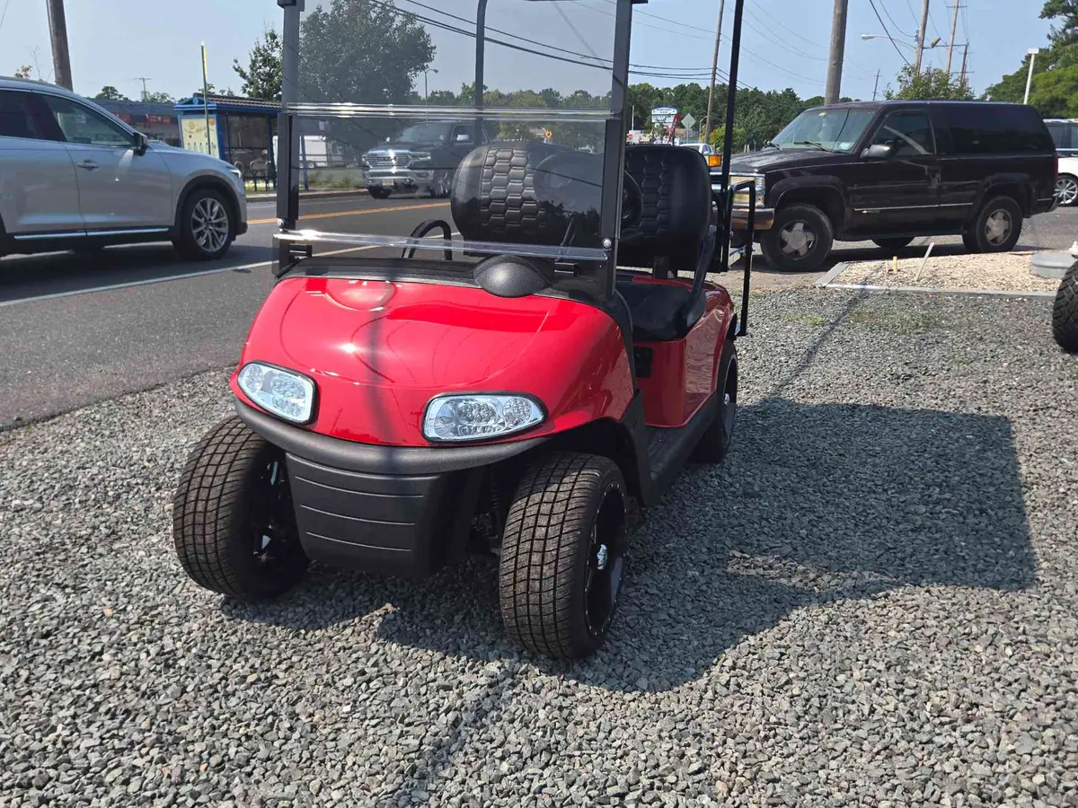 Used red electric 2021 EZGO RXV golf cart for sale in Waretown, NJ