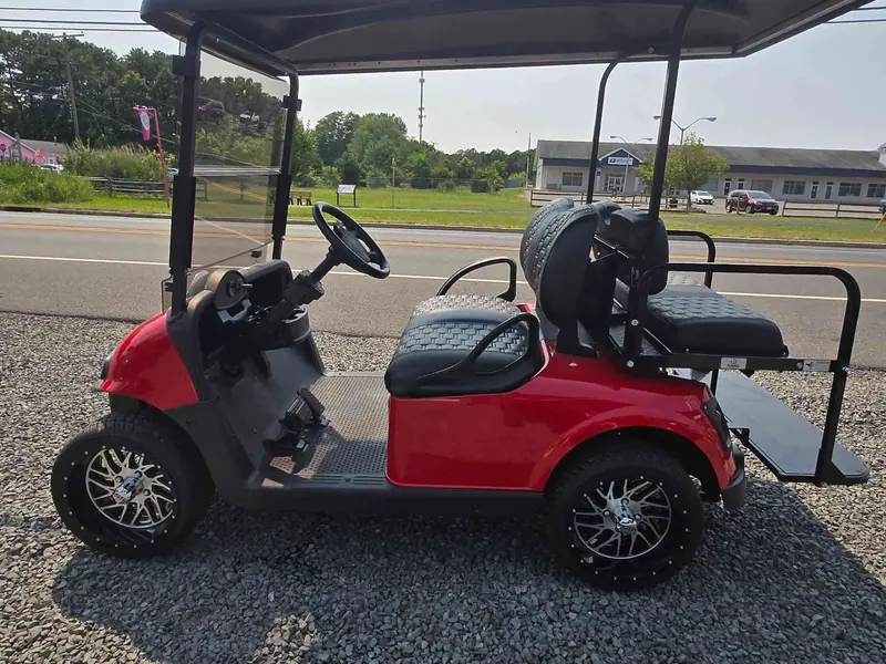 Used red electric 2021 EZGO RXV golf cart for sale in Waretown, NJ — photo 2