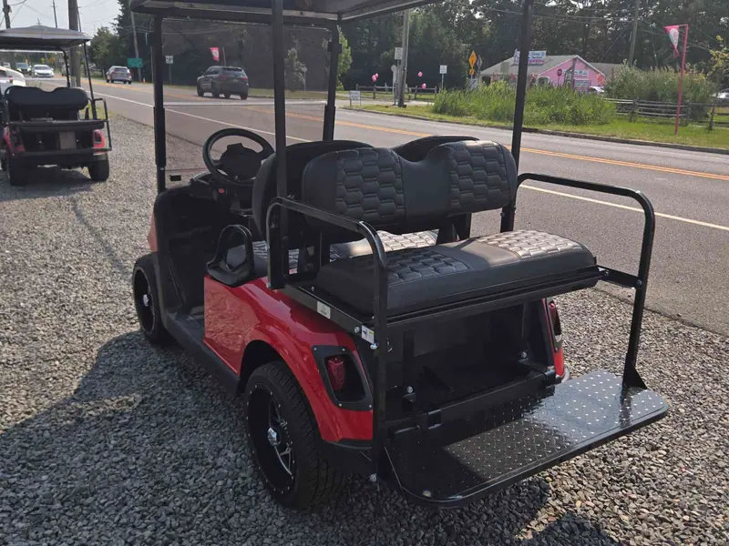 Used red electric 2021 EZGO RXV golf cart for sale in Waretown, NJ — photo 3