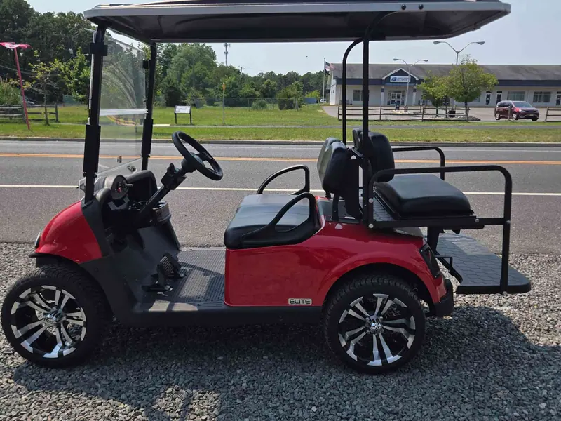 Used red electric 2021 EZGO RXV golf cart for sale in Waretown, NJ — photo 2