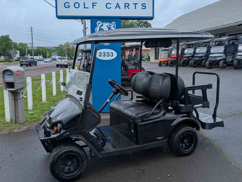 Used black electric 2022 EZGO TXT golf cart for sale in Hatfield, PA — photo 2