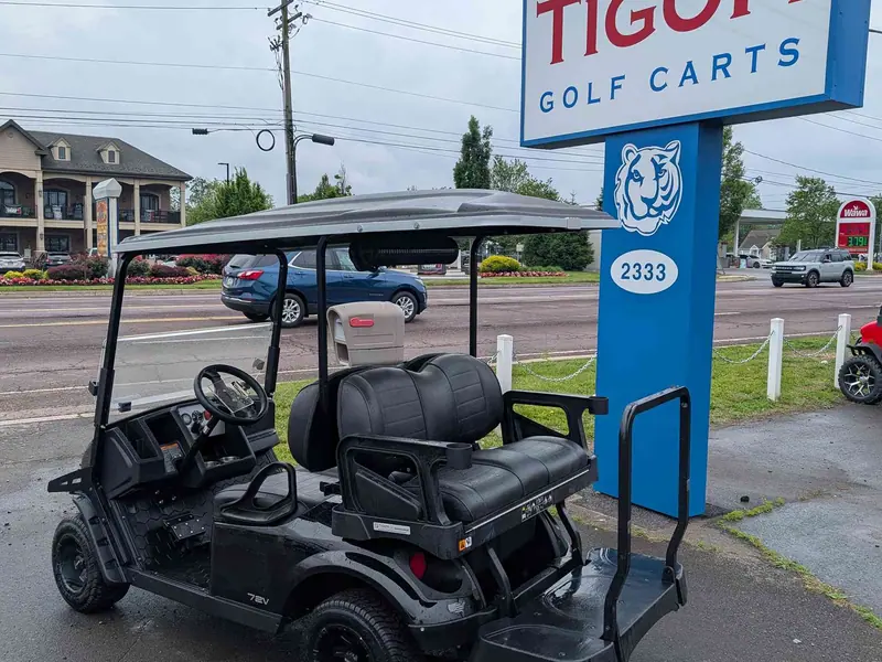 Used black electric 2022 EZGO TXT golf cart for sale in Hatfield, PA — photo 3