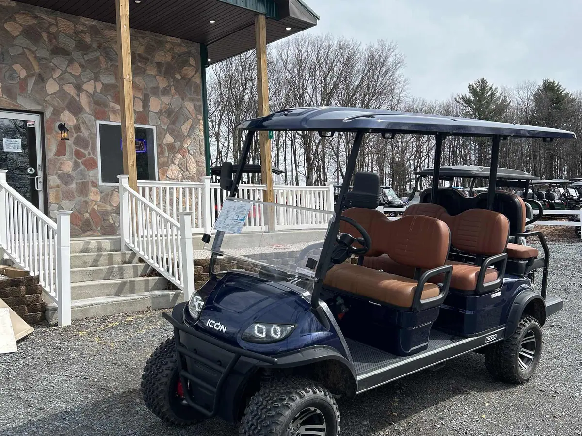 New indigo gas 2024 Icon G60L lifted golf cart for sale in Long Pond, PA