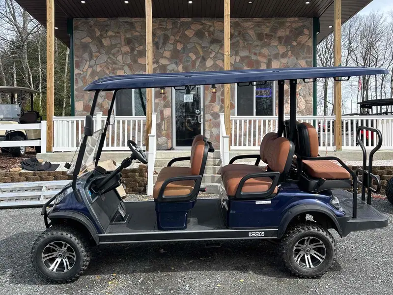 New indigo gas 2024 Icon G60L lifted golf cart for sale in Long Pond, PA — photo 2