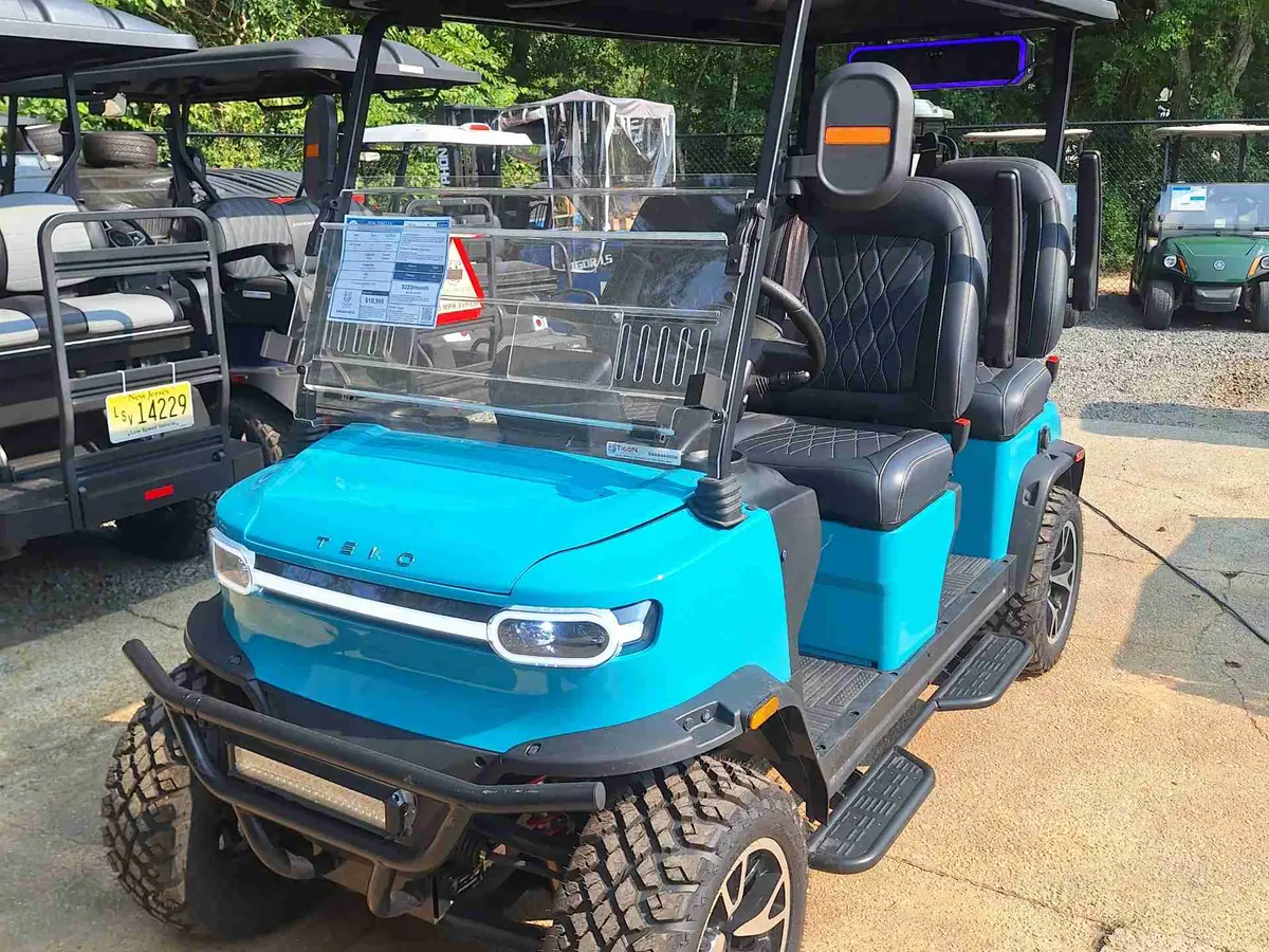 New gulf blue electric 2026 TEKO EV TROPHY lifted golf cart for sale in Waretown, NJ
