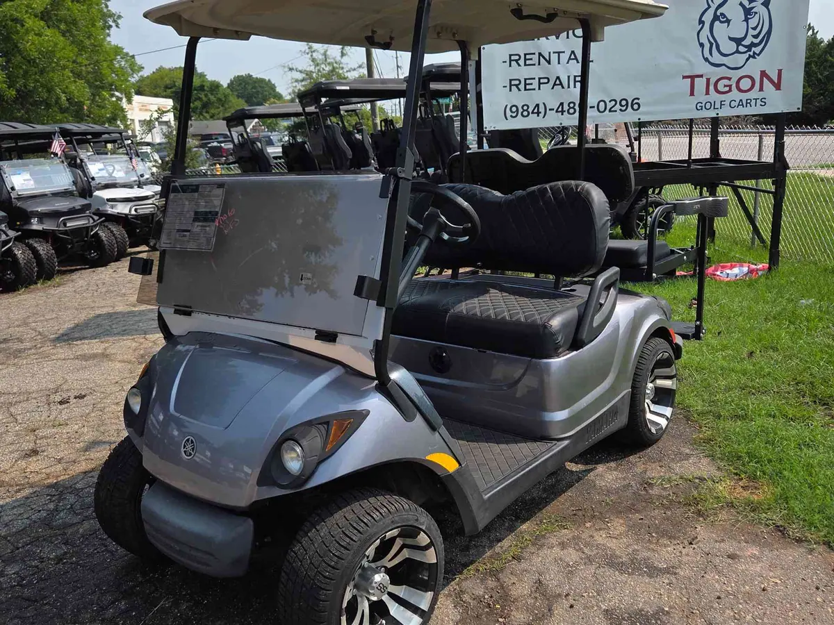 Used gray electric 2015 Yamaha G29 golf cart for sale in Raleigh, NC