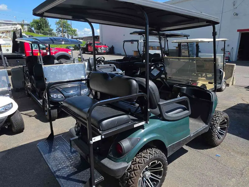 Used green gas 2013 Yamaha G29 lifted golf cart for sale in Scranton, PA — photo 3