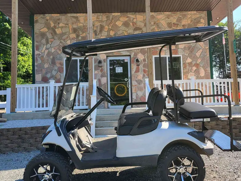 Used white gas 2013 Yamaha G29 lifted golf cart for sale in Long Pond, PA — photo 2
