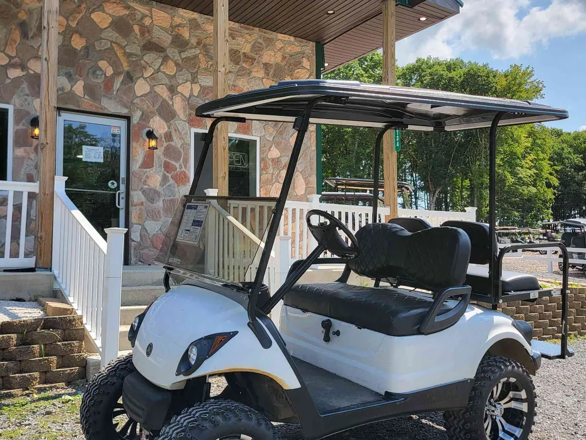 Used white gas 2013 Yamaha G29 lifted golf cart for sale in Long Pond, PA