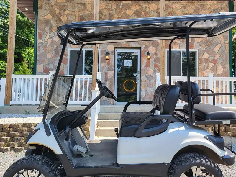 Used white gas 2013 Yamaha G29 lifted golf cart for sale in Long Pond, PA — photo 2